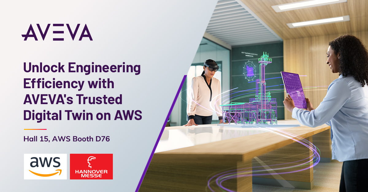 Meet us with @AWSCloud in Hall 15, Stand D76.

We'll be there for you to discuss how to create data-centric environment for real-time engineering data and aggregate information from multiple sources and formats.

Learn more: bit.ly/3vV4Pnr

#AWSPartner