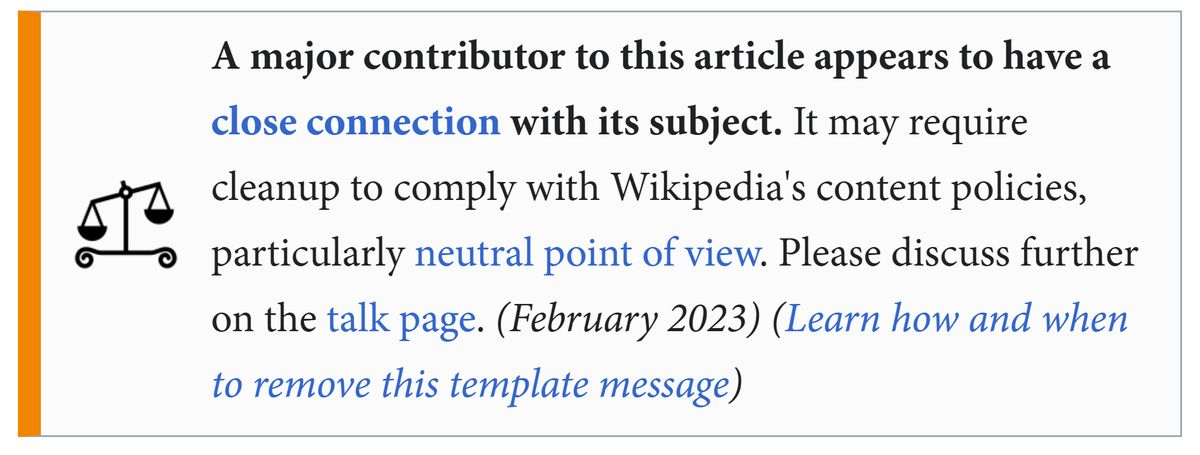 Wiki have put a warning notice on the Helen Clark Foundation page. (how does she get away with calling her organisation non-partisan anyway?) @NZNationalParty @actparty @nzfirst