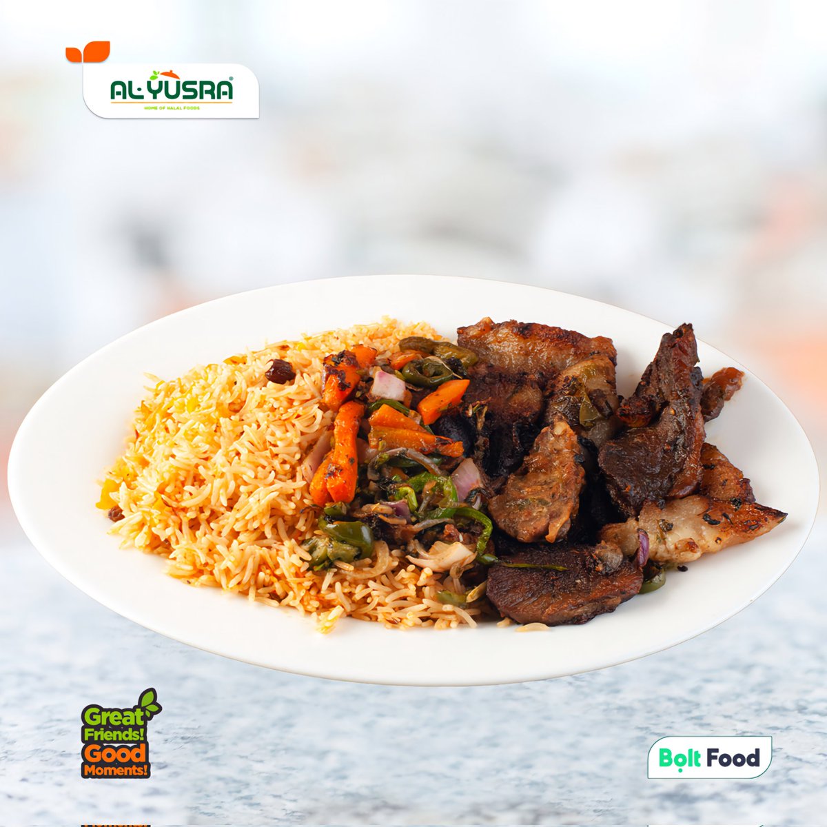 Hey, take a break. Come over and enjoy this delicious kostato served with pilau. Cheers to lunchtime 😋 
#Goodfood
#Goodfriends
#Greatmoments