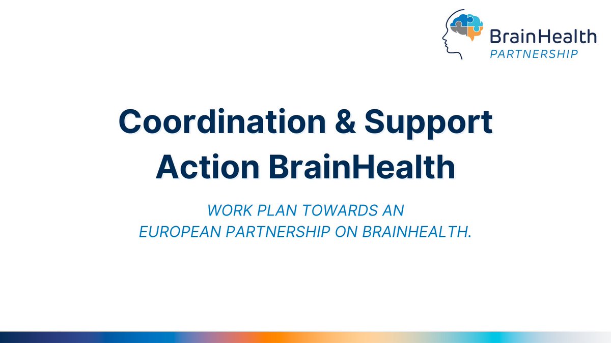 The overall objective of the CSA BrainHealth is to allow for strategic alignment of European research agendas while preparing a future European Partnership on Brain Health.

To do so, the CSA BrainHealth is currently following a work plan composed of six work packages🧵: