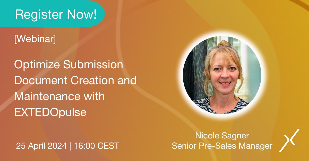 Join our upcoming webinar to learn how to simplify your submission process and enjoy the light of regulatory clarity: “Optimize Submission Document Creation and Maintenance with #EXTEDOpulse”
Register here:
eu1.hubs.ly/H08L5DC0
 #EXTEDO #eCTD #Submission #Compliance