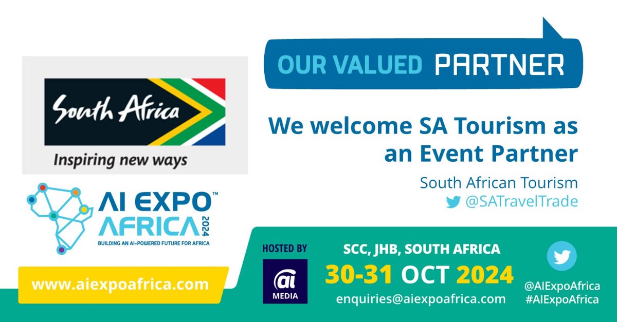 NEWS: We welcome @SATravelTrade as a partner to the 7th Edition of @aiexpoafrica 2024 – Join Africa’s largest B2B Smart Tech Event aiexpoafrica.com #AIExpoAfrica #SouthAfrica #Gauteng #Johannesburg #AI #RPA #IA #IntelligentAutomation #ArtificialIntelligence #Africa