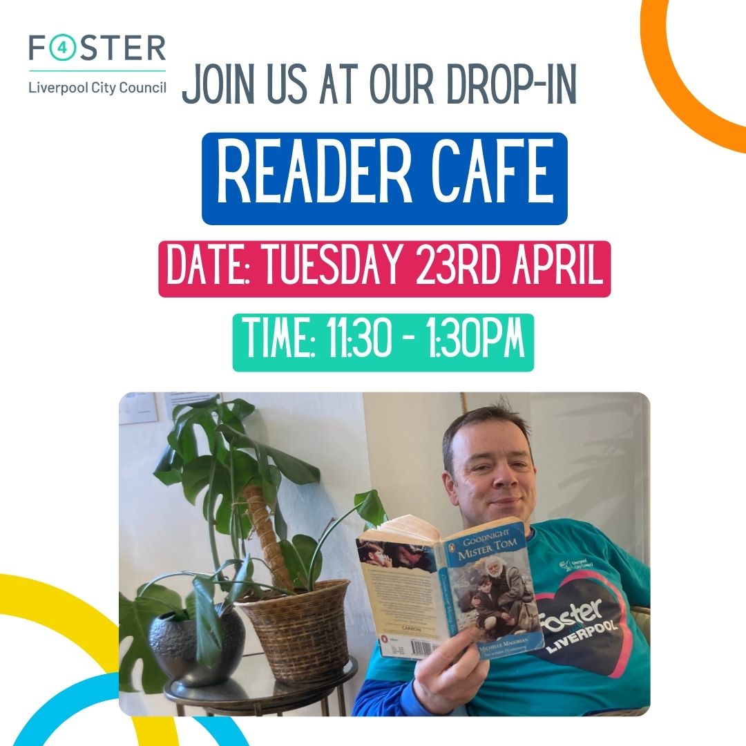 We will be at @Calderstones today 11:30-1:30pm! Come along and join foster carer Phil, You'll find out all about, the difference you could make, what the process is like and how we will support you on your fostering journey❤️ More events - bit.ly/43jCMZR @thereaderorg