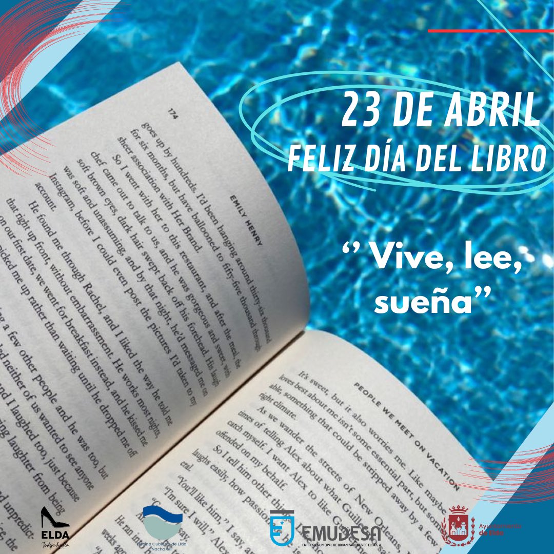 ELDA_PISCINA's tweet image. ¡Feliz Día del Libro!📘🌹

Sueña a lo grande, lee sin límites. 

#elda #DeporteElda #ayuntamientodeelda #emudesa #diadellibro