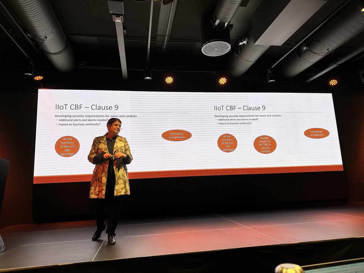 MarieGMoe's tweet photo. Day 1 of #NFEACyber conference in Oslo kicks off with two very exciting and interesting keynotes. First on stage: Suzanne Lightman from NIST on IEC 62443 for Cloud and IIoT https://t.co/erpHe3lwmf