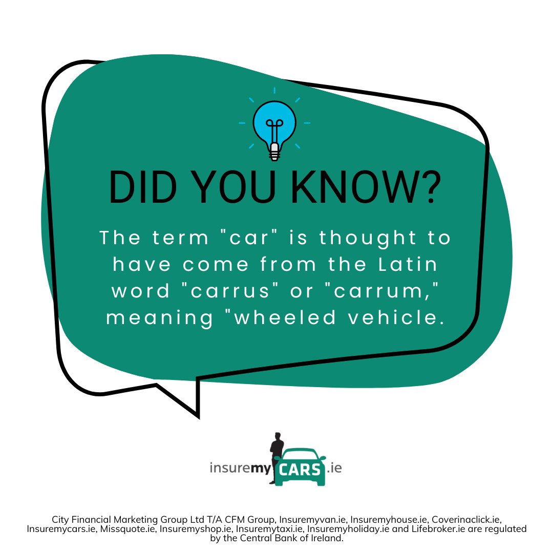 The term 'car' traces back to Latin, initially referring to wheeled horse-drawn vehicles like carts and carriages 🐎

InsureMyCars.ie

#insuremycars #didyouknowthat #didyouknowdaily #carfacts #carnews #ad