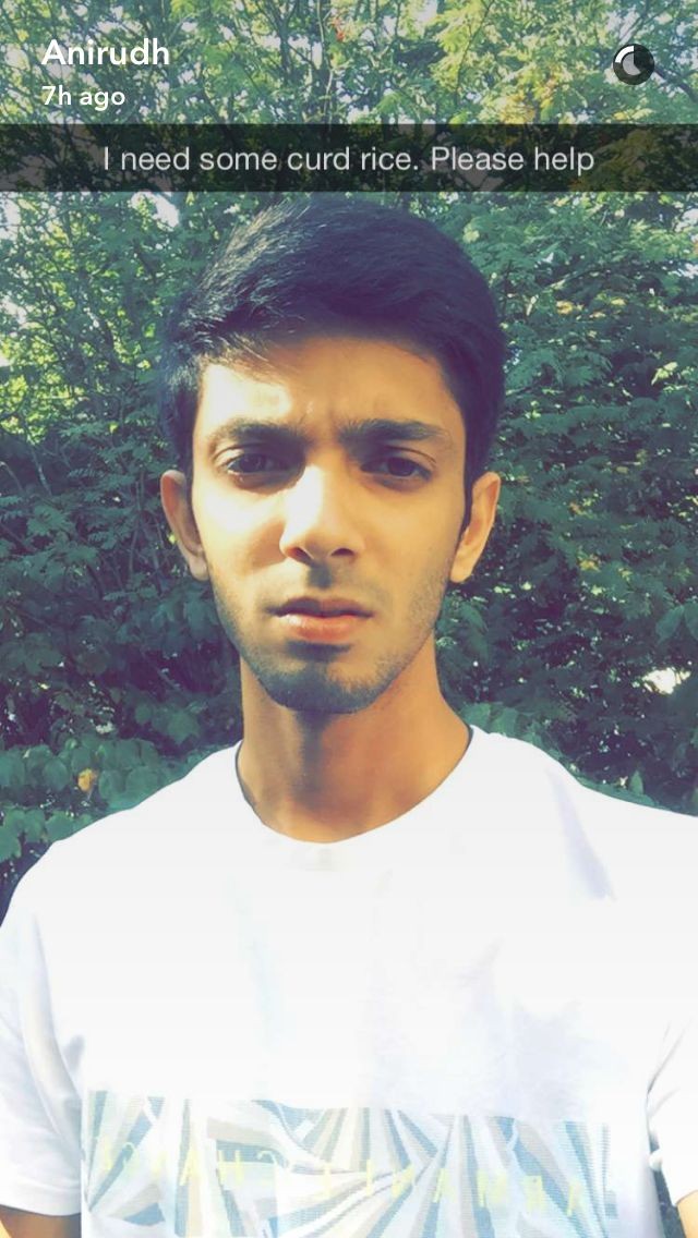 Missing Anirudh's Snapchat days 🥲🤌