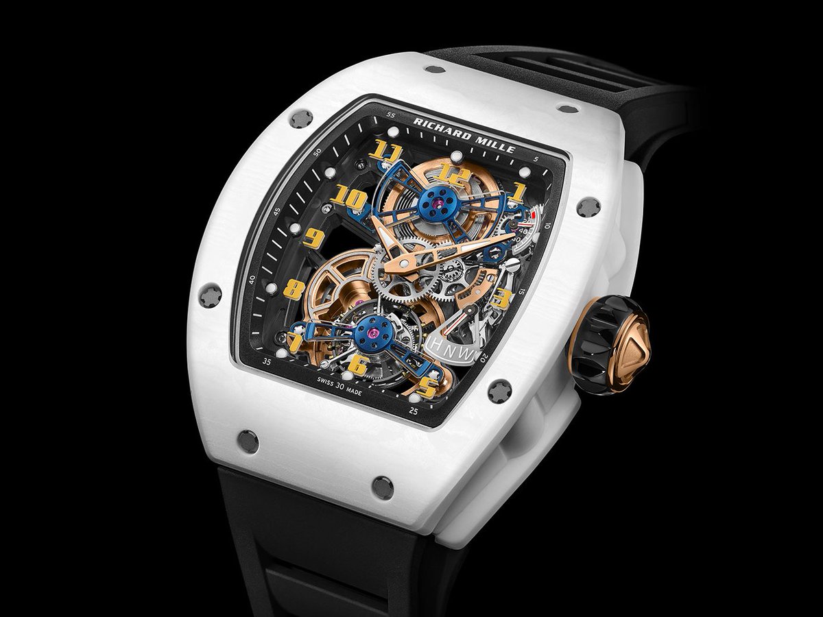time_watches's tweet photo. #RichardMille has released the RM 17-02 #Tourbillon White Quart TPT. Combining watchmaking tradition and mechanical innovation, the new model comes in the typical tonneau-shaped case, this time entirely crafted in full white #QuartzTPT. Pics and video at https://t.co/o0SIvsvBTb https://t.co/EMfGAzoCfe