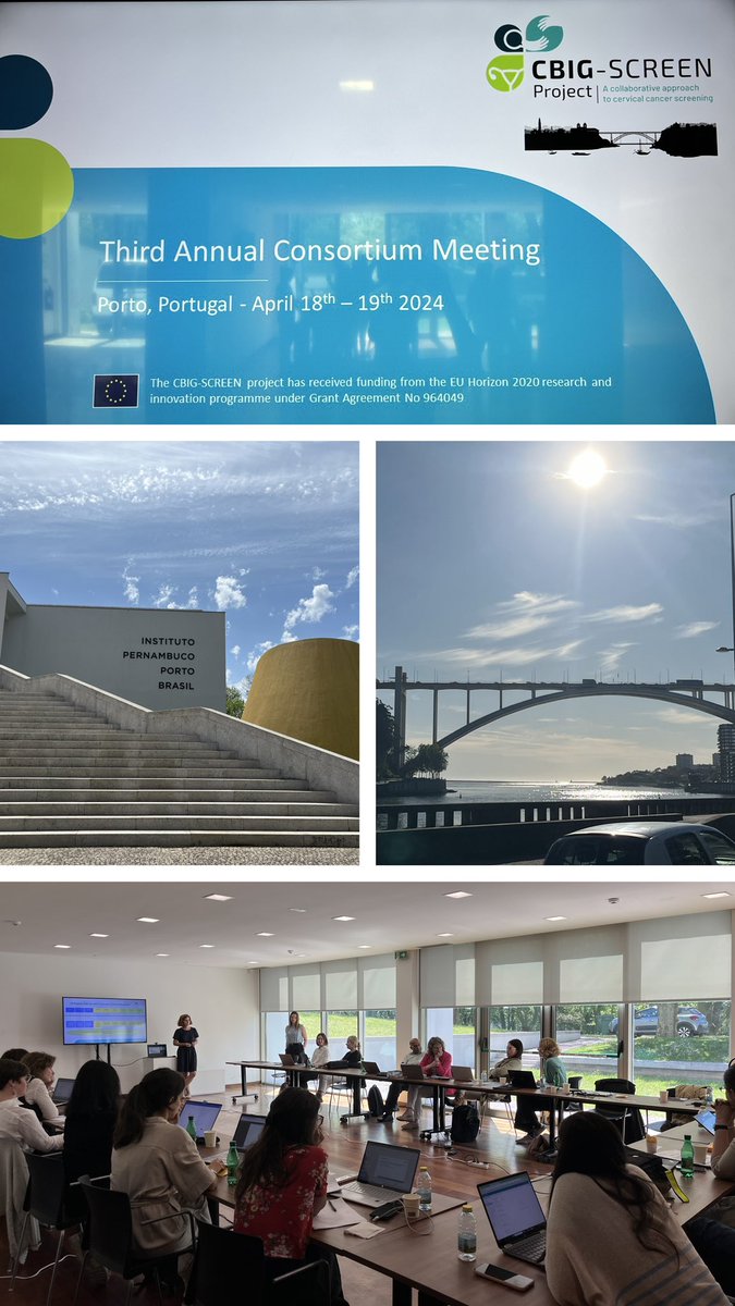 Last week @CbigScreen met in sunny Porto for our 3rd consortium meeting. Marking the half-way point of the project, it was a great opportunity to take stock of work & achievement so far,& of the continuing work - lots done, lots more to do! #CervicalCancer #EUCancerPlan #H2020