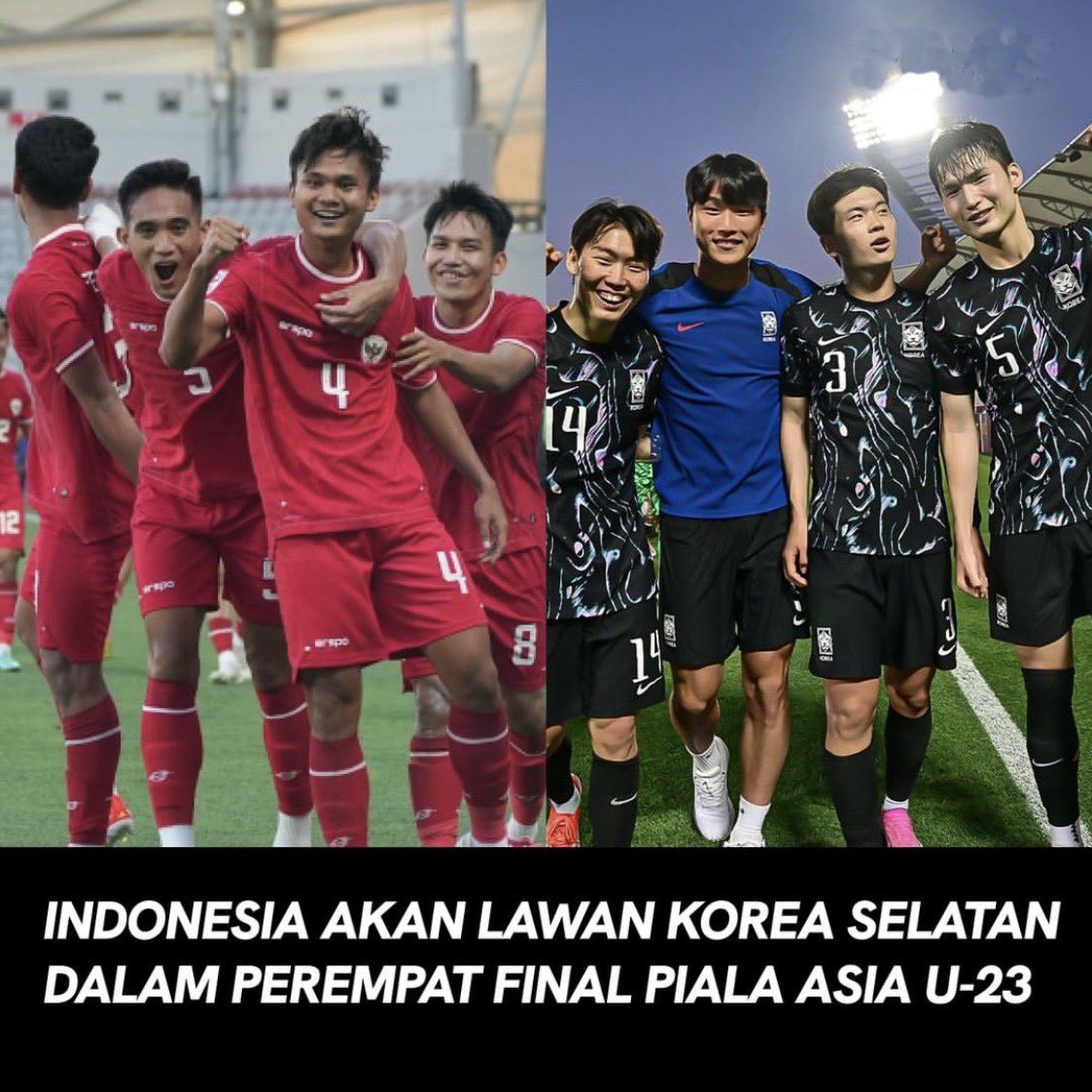 katonbagaskara's tweet photo. Waduuh TimNas Indo ketemunya kok sm Korsel di perempat final Piala Asia 2024? 😅😅
Kebayang banget galaunya perasaan Coach Sin, hatinya mau mihak yg mana? gimana keputusan kamu kalo kamu itu jadi pribadi Coach Sin? Please komen yaaa gaees 🙏🙏
 #sepakbola #timnasindonesia #sehat https://t.co/c8RKg8T13y