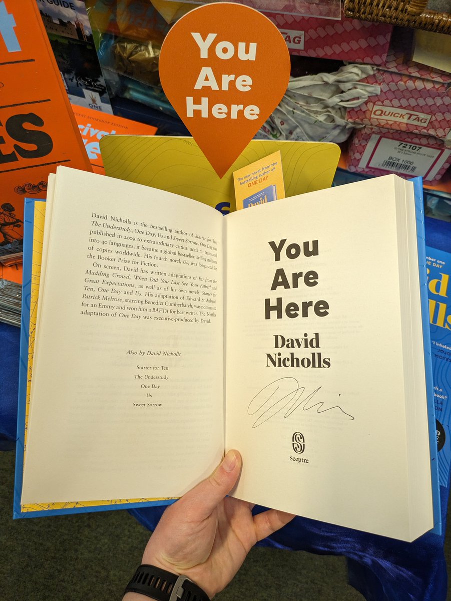A massive Happy Pub Day to the amazing @DavidNWriter's new release 'You Are Here'! We have signed independent exclusive editions in stock NOW, so if you're out there enjoying the sun this morning, pop in and pick yourself up a copy! #ChooseBookshops #DavidNicholls