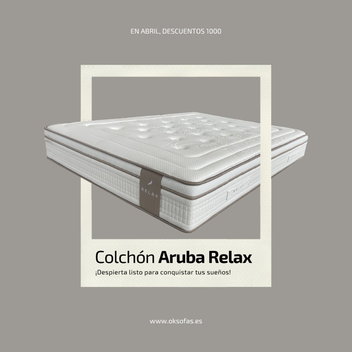 OKSofas_es's tweet image. ¿Listo para dormir como nunca antes? 💭 Nuestro colchón Aruba Relax está diseñado para brindarte la comodidad que necesitas para tener los sueños más profundos. 

#ComodidadGarantizada #SueñosRejuvenecedores #oksofás #sofas #ofertasdesofás #descanso #comodidad