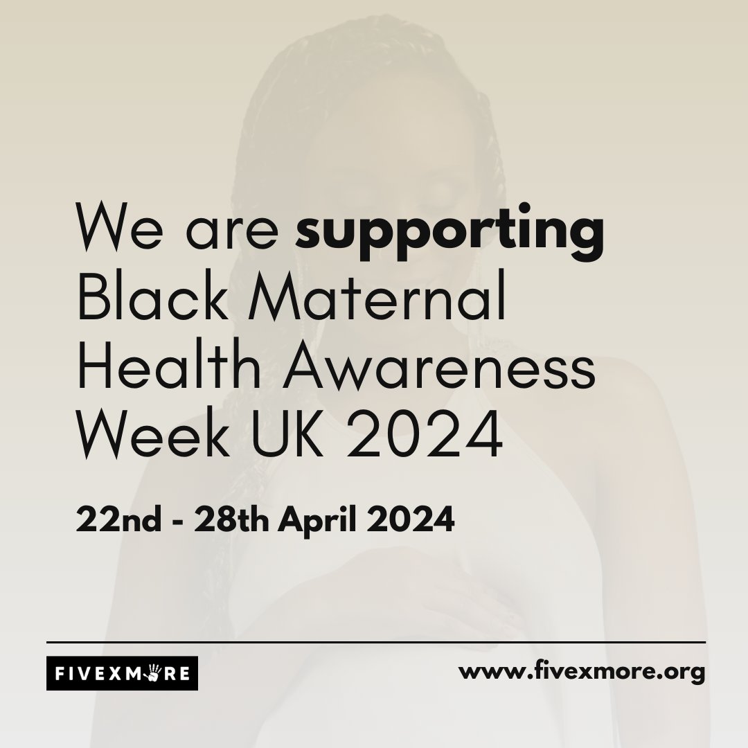 Supporting @Fivexmore on their initiative of Black Maternal Health Week! In the UK Black women continue to have poorer and preventable health outcomes regarding pregnancy, childbirth, and the postpartum period. Advocate for change. #BMHAUK24