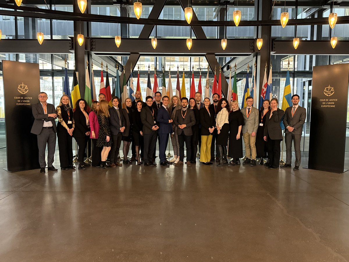 The first day of our study visit continued with a guided tour of the EU Court of Justice and an engaging meeting with Mr. François Biltgen, President of the Seventh Chamber What a great honour for our participants! #EUDiplomacy @EUCourtPress