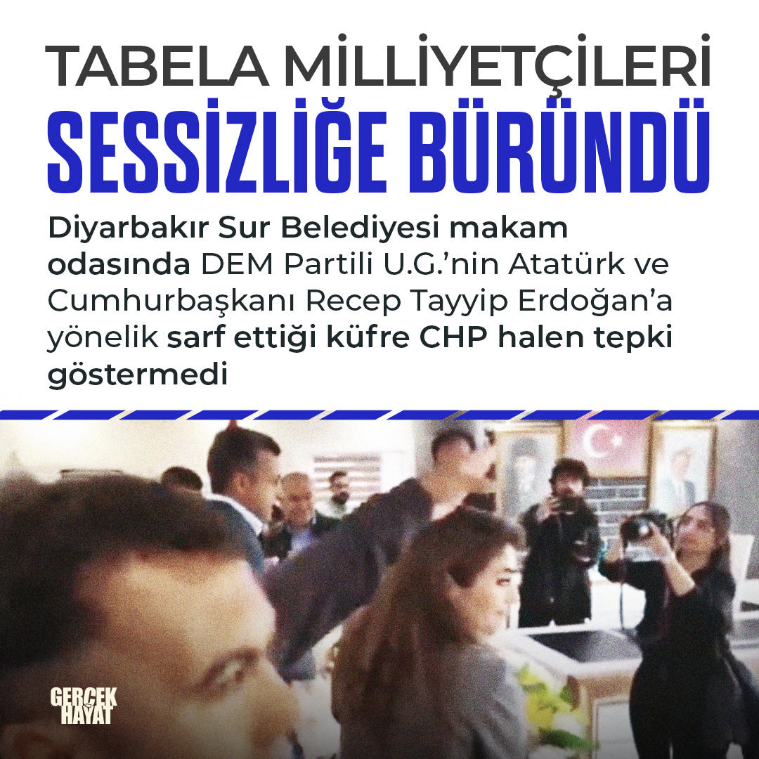 Van'da mazbata için DEM'e destek vererek ortalığı ayağa kaldıran CHP, Atatürk'e ve Cumhurbaşkanı Erdoğan'a küfreden DEM'liye tepki gösteremedi