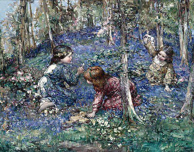 #flowers #woodland #Art The Bluebell Wood ~ Edward Atkinson Hornel