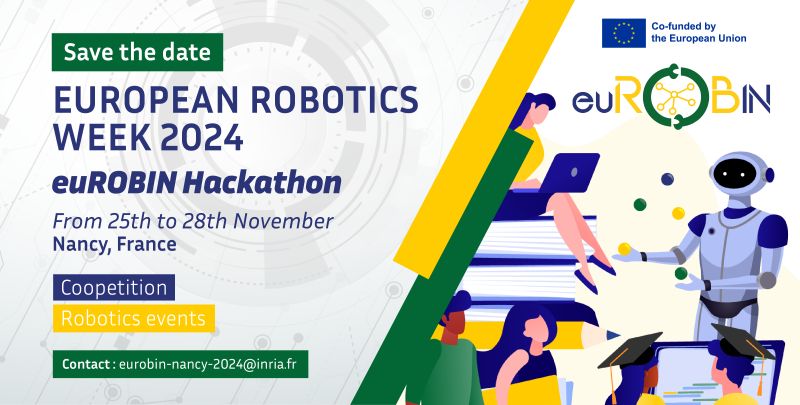25-28 Nov, as part of the #euROBIN project, @Inria at @Univ_Lorraine is organising the European Robotics Week 2024 in Nancy (France). You will discover advances in #robotics & #AI & 32 partners will participate in the 'euROBIN robotics competition'. ➕: eurobin-project.eu/index.php/show…