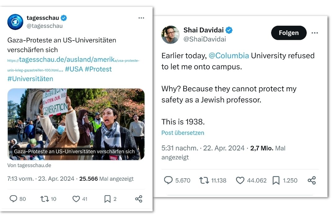 Gaza Proteste an US-Universitäten 'verschärfen sich' #ReformOerr #OerrBlog