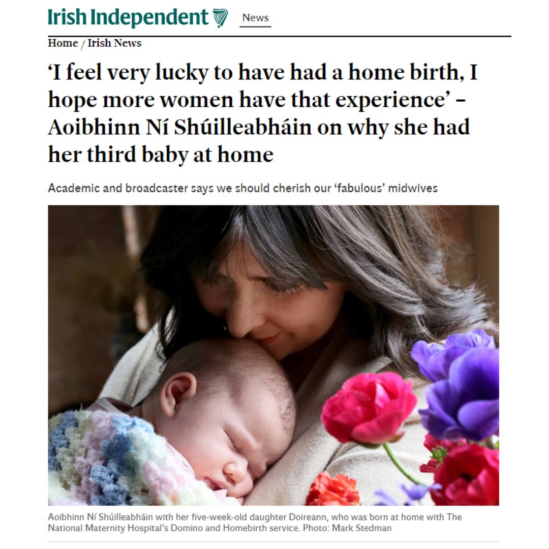 Our Director of Midwifery & Nursing @Marybrosnan13 spoke to @Independent_ie about our Community Midwifery Service “Since it launched in 1999, there hasn’t been a single day when it stopped–Christmas Day, New Year’s Eve, there will be a midwife in your home'bit.ly/49PJv0v