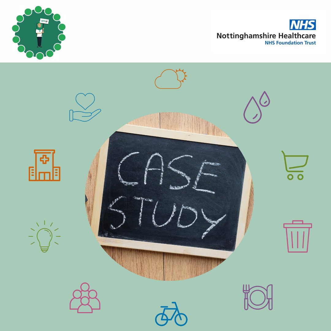 Day 2: #GreenerAHP Action - Case Studies Could your team @Nottshealthcare submit a case study to add to the Greener NHS case studies or our Connect #GreenerAHP page? Get in touch with @MRowlandPhysio if you would like any support in developing these. @Enviro_nottshc