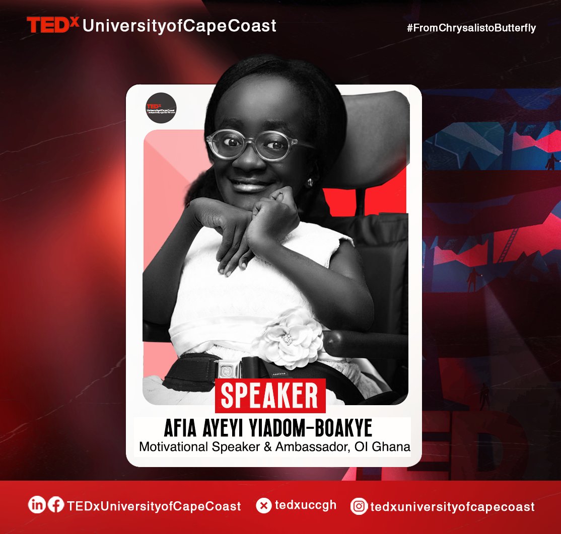 tedxuccgh's tweet photo. Still not registered to listen to a live TEDx talk by Infragilis Ayeyi?
If yes grab your seat by registering at https://t.co/nUgrVNN5x3 now! π
#TEDxUniversityofCapeCoast #UnlockPotentials #chrysalistobutterfly https://t.co/fN57mt82tm