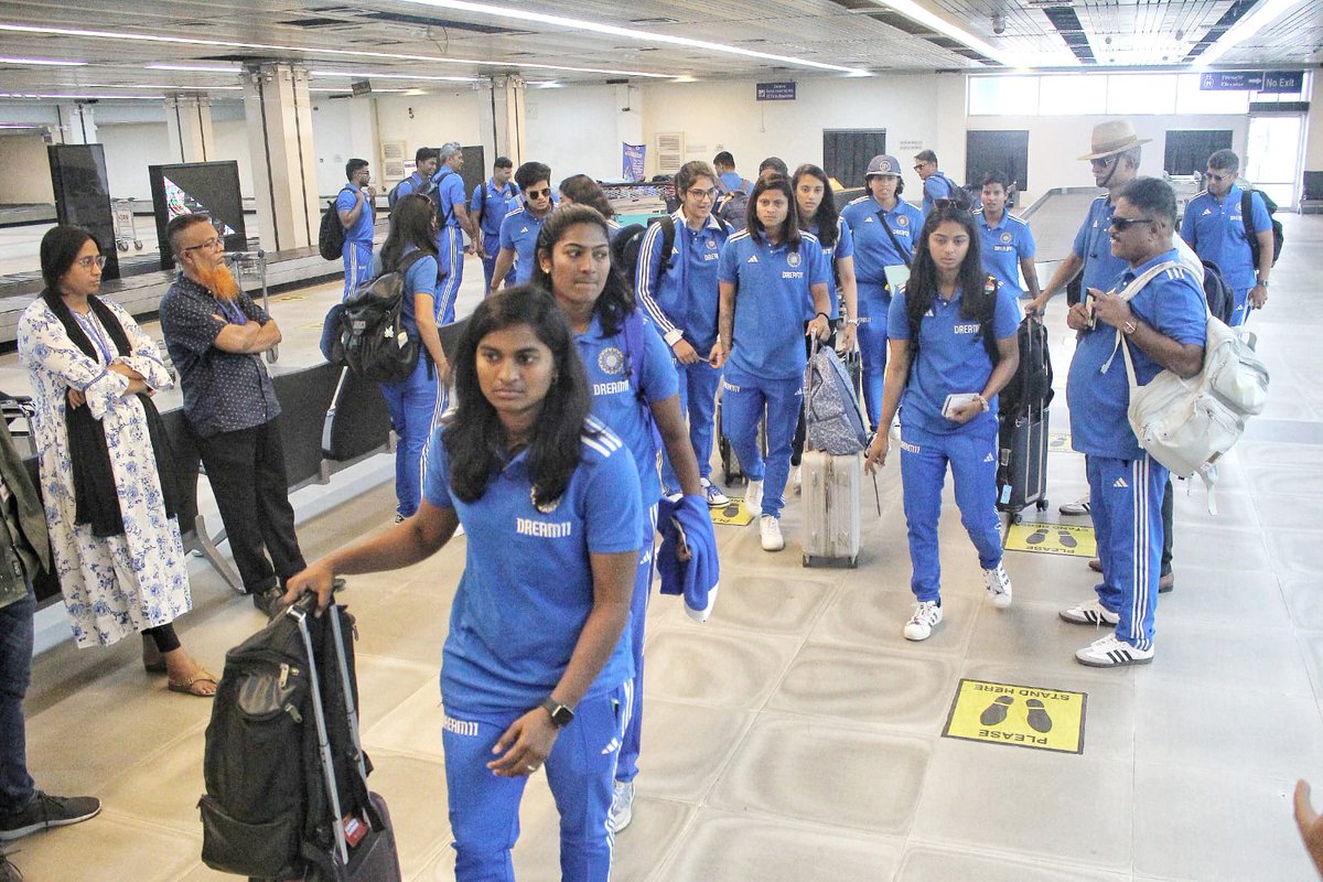 The India Women’s Team arrive in Sylhet for the 5-match T20 international series against Bangladesh. #BCB #Cricket #BANWvINDW #Bangladesh #HomeSeries #T20Iseries #womenscricket
