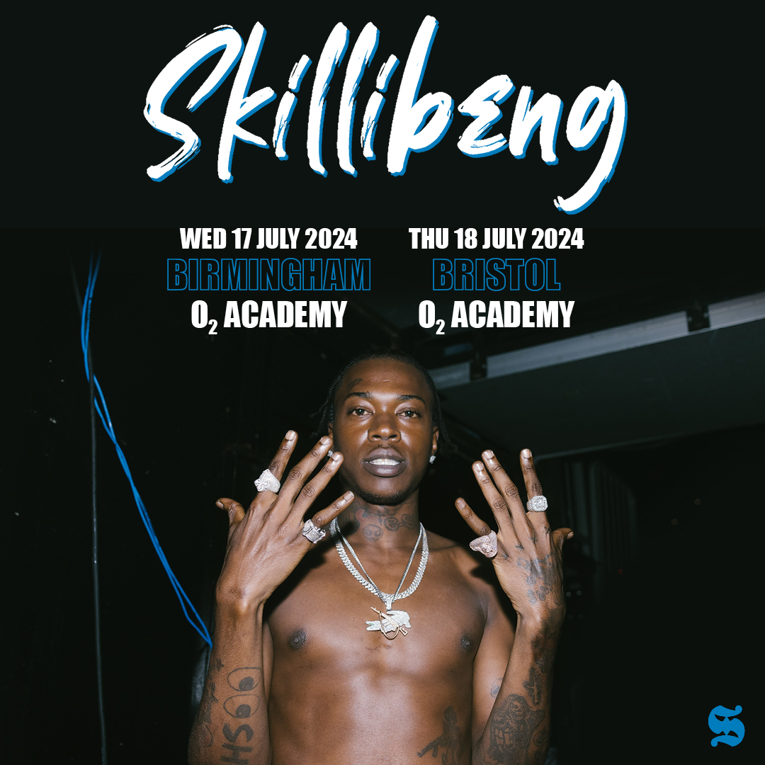 From sold out shows around the world to a stream of hits, @Skillibeng is back in the UK this summer to tour his sophomore album, ‘Mr Universe’, with a date at #O2AcademyBristol on Thu 18 Jul. Get your Priority Tickets from 10am Wed 24 Apr 👉 amg-venues.com/K68M50RlU2l #O2Priority