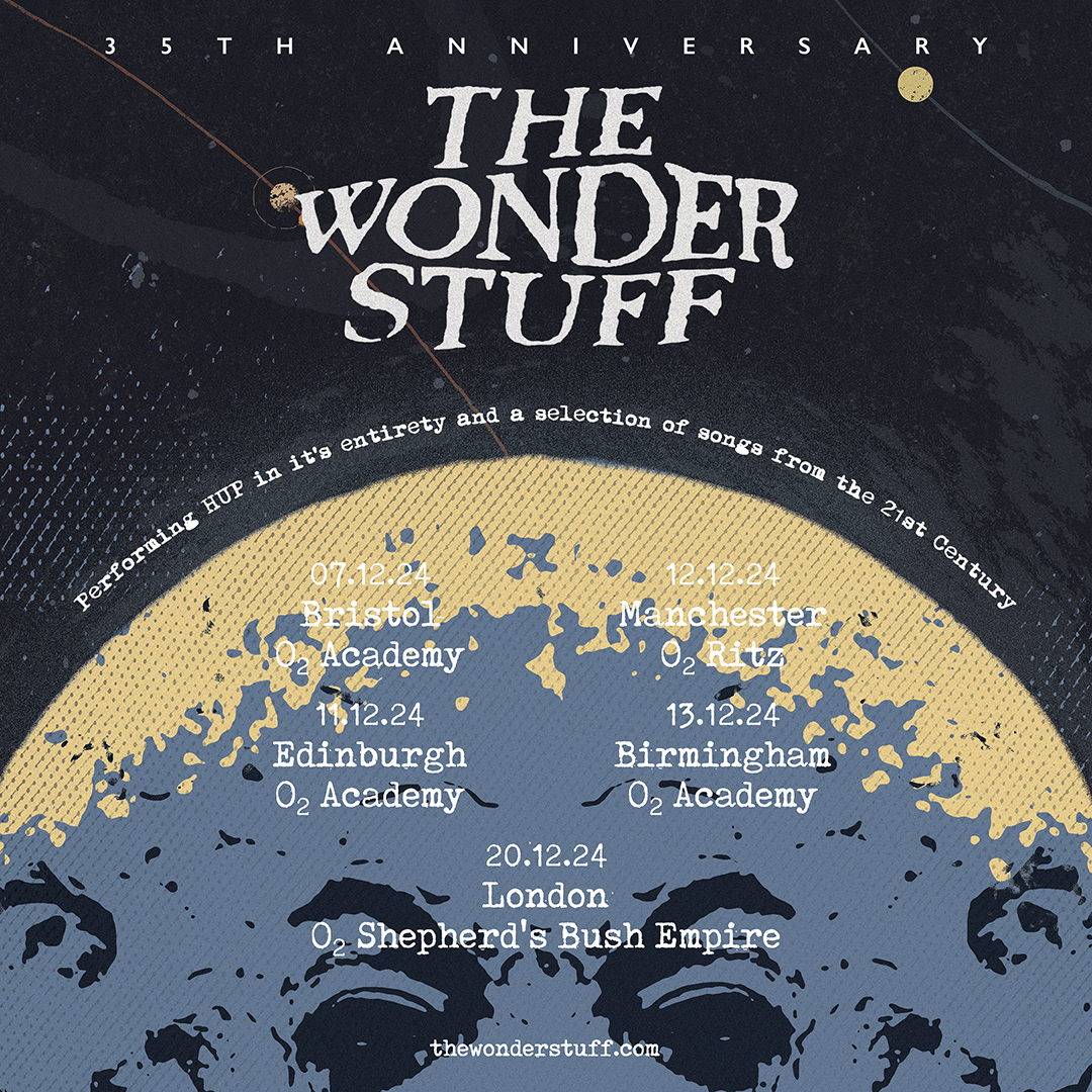 Performing 'HUP' in its entirety to celebrate its 35th anniversary, as well as a set of songs taken from the band's 21st Century catalogue, @thewonder_stuff head here Wed 11 Dec Get 48-hour early access Priority Tickets from 10am Wed 24 Apr👉 amg-venues.com/hXVI50RlUkE #O2Priority