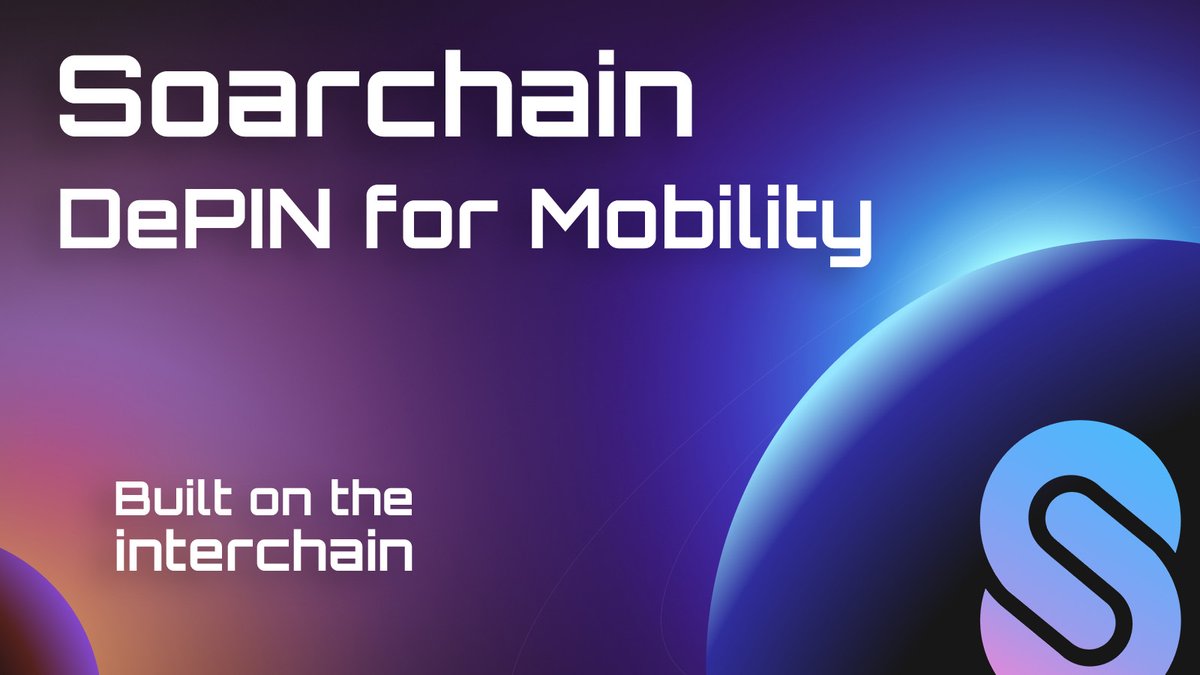 1/ The first L1 mobility-based DePIN enters the #interchain @soar_chain transforms the mobility industry by redefining the interaction between vehicles, their drivers, and the surrounding environment. Connectivity Infrastructure for vehicles - built on the Interchain Stack!