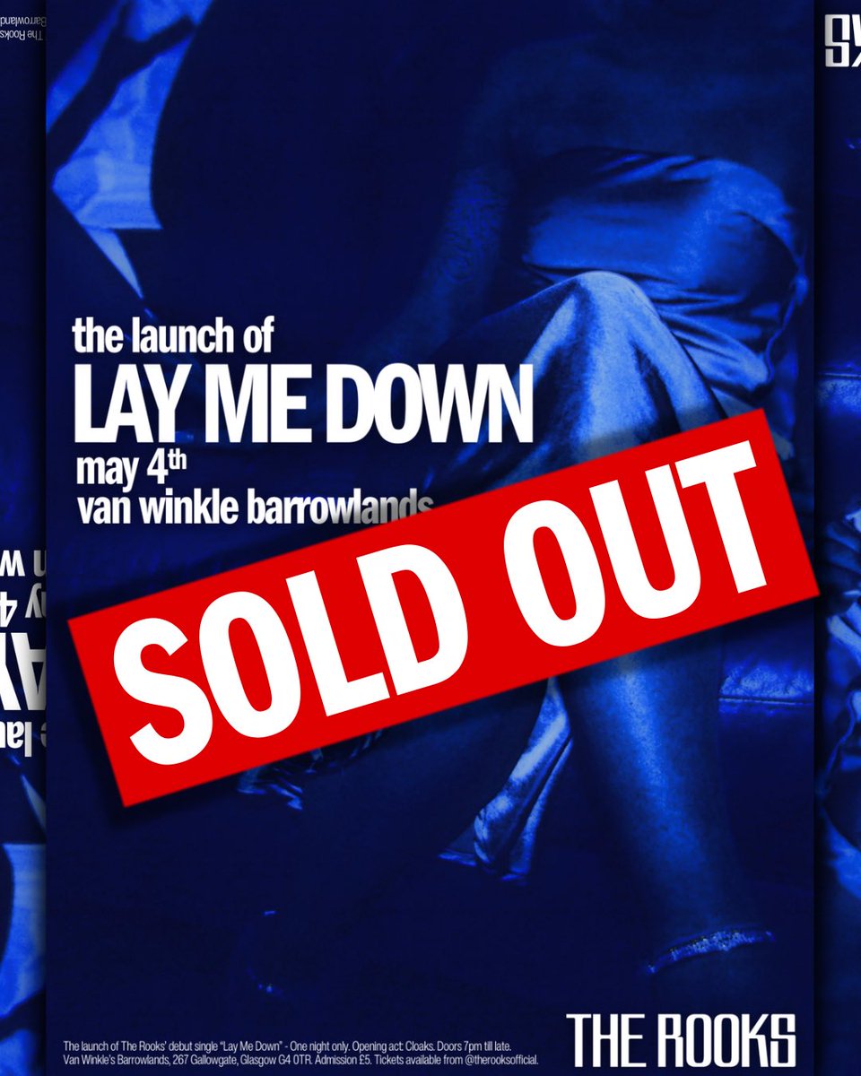 Sold out in a day. The Lay Me Down launch party is now sold-out. Pre-save Lay Me Down NOW via the link in bio. Out May 3rd.