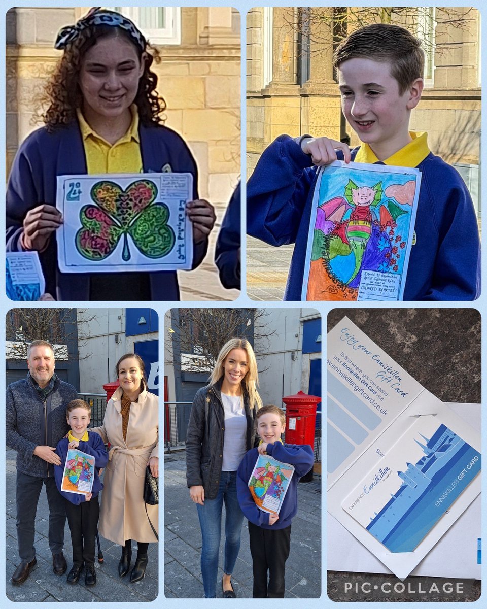 Congratulations to James in Mrs Smith's class and to Natalie in Mrs Cathcart's class, winners in the St Patrick's day colouring competition run by the 'Project St. Patrick' committee. James won 1st in the 4-8 yr category, Natalie was 2nd in the 9-12 yr category. Fantastic.👏🎨