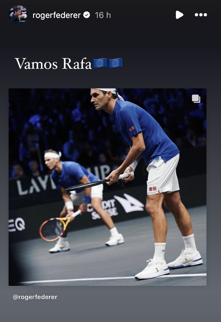 Roger Federer's reaction to the announcement of Rafael Nadal's return at Laver Cup 'Vamos Rafa' 🥰
