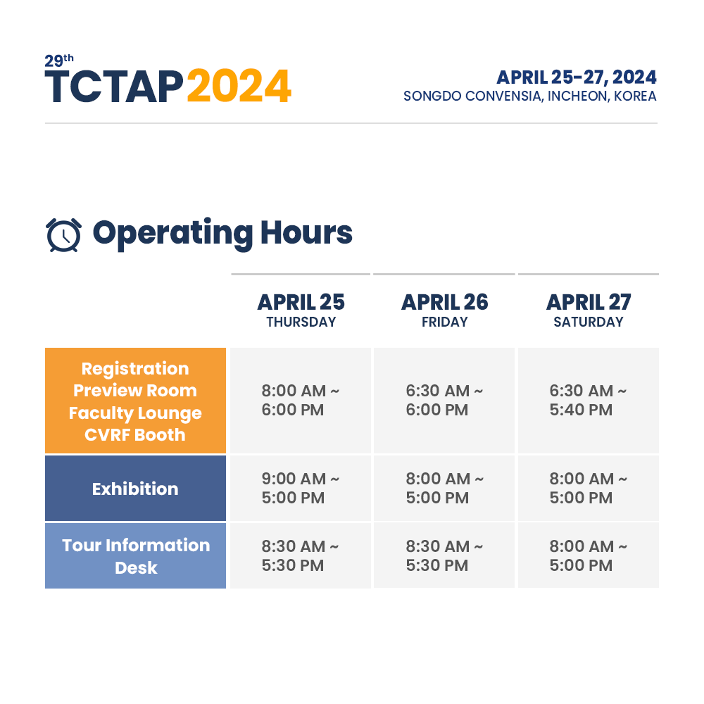 🎈[D-1] #TCTAP2024 kicks off tomorrow in Songdo Convensia, Incheon, Korea! Plan your participation ahead by checking out the main facilities. 🔗Korea Tour Reservation: bit.ly/4d4sbHN 🔗General Information: bit.ly/4cZYBDl