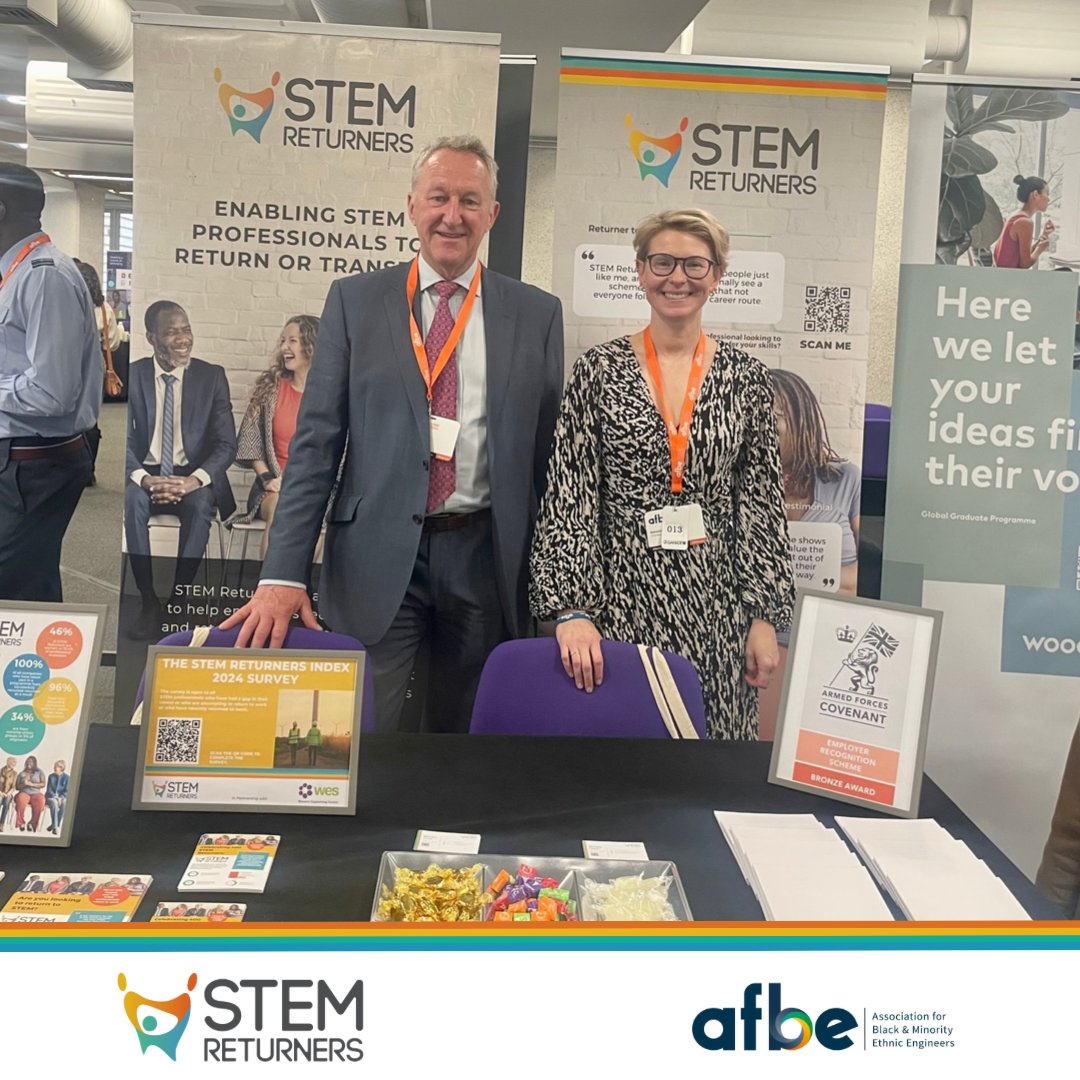 #AFBELive24 If you’re attending the inspirational @AFBE_UK conference today, come and chat to Simon and Anouska about how we can work with your organisation to increase diversity and inclusion in STEM. [Stand 18]