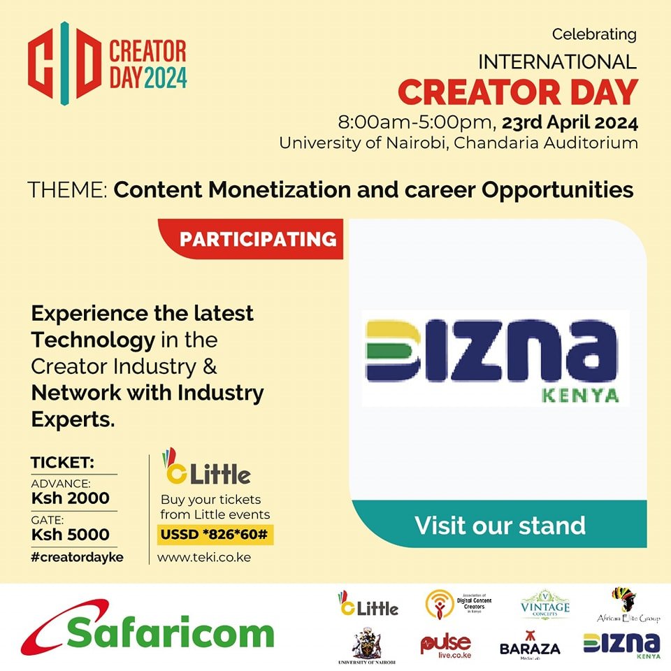 Lights, camera, action ! Join us at the University of Nairobi as we celebrate International Creator Day! 
🎥✨ #CreatorDayKe