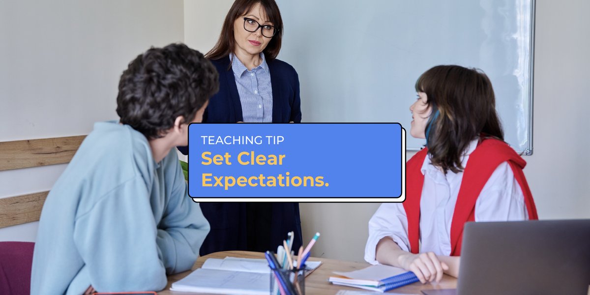 Set clear expectations from the start for you students. Reinforce them during sessions, emphasising processes and routines. This will foster an effective learning environment. 

#Kalvie #TeachingTip #ConnectWithStudents #TeachingTips #Studygram#StudentEngagement #OnlineTutors