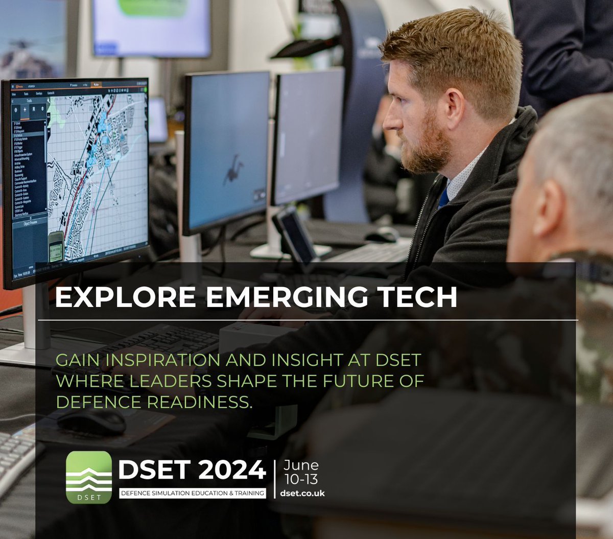 Get hands on with the latest advancements in military education, simulation and training. Explore emerging tech at DSET 2024.

Register today at hopin.com/events/dset-20… 

DSET is FREE to attend for Military, Government and Academia.
#MilitaryTraining #MilitarySimulation #Defence