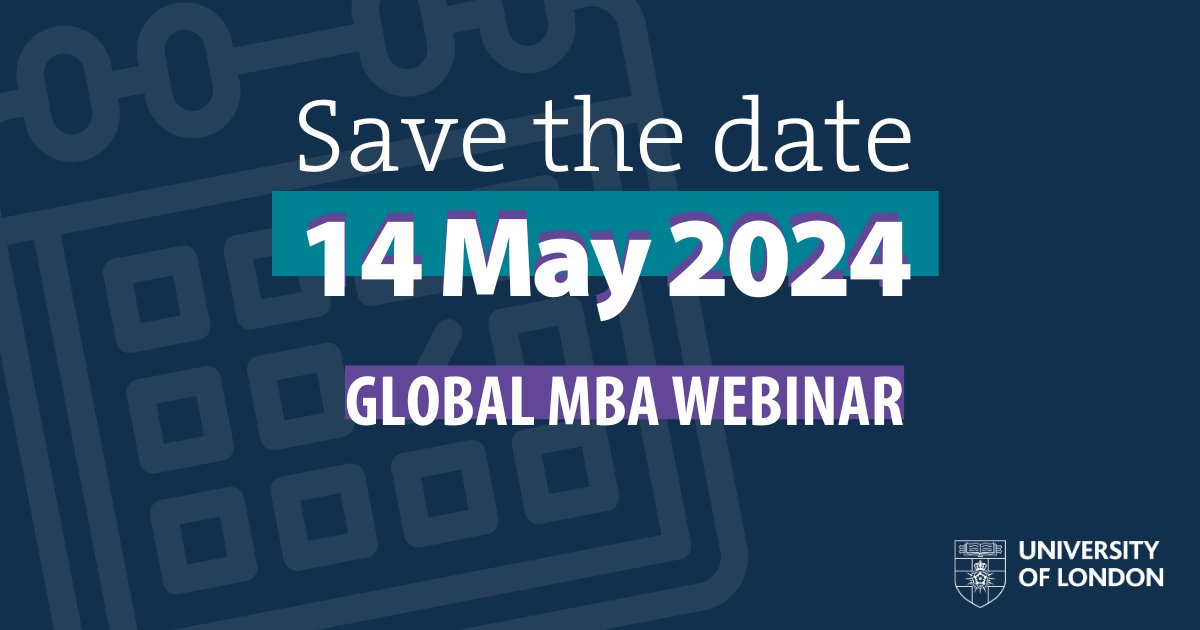 Hear directly from Programme Director, Dr Dimitrios Koufopoulos, at our online Global MBA webinar. Join us on Tuesday 14 May to have your questions about studying online with us answered. Register your place: universityoflondon.ivent-pro.com/events/Global-…