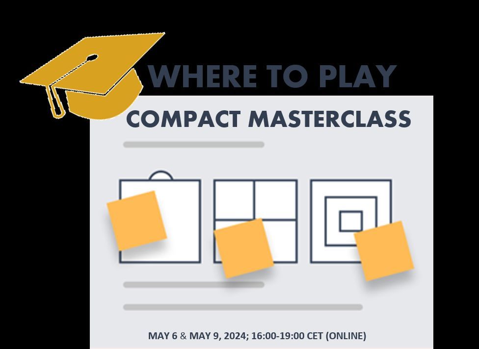 The new #WheretoPlay Compact Masterclass focuses on applicability: what should you do to make better strategic decisions with your team and move forward with confidence.
Join us for two online sessions on May 6 and 9. Early Bird tickets are now on sale!
buff.ly/3VQO0EM