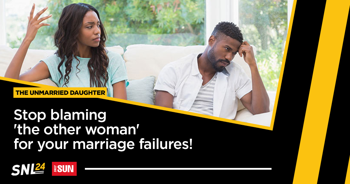 dailysunsa's tweet photo. COLUMN: The Unmarried Daughter says to stop blaming the side chick! It takes two to tango 🕺💃 READ THE FULL STORY HERE: https://t.co/0sIPOixsHR
#Accountability #TUD #SideChicks #BrokenMarriages
https://t.co/hIST9CRTII https://t.co/4KbEnBG8IA