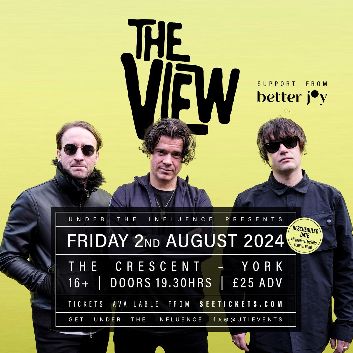 SUPPORT ANNOUNCEMENT @betterjoymusic, the alternative-pop band led by Bria Keely, joins @viewofficial on 2 August at @TheCrescentYork 🎟 book tickets: bit.ly/TheViewYork Influenced by an array of artists including The Cure, The Jesus and Mary Chain, and The Smiths