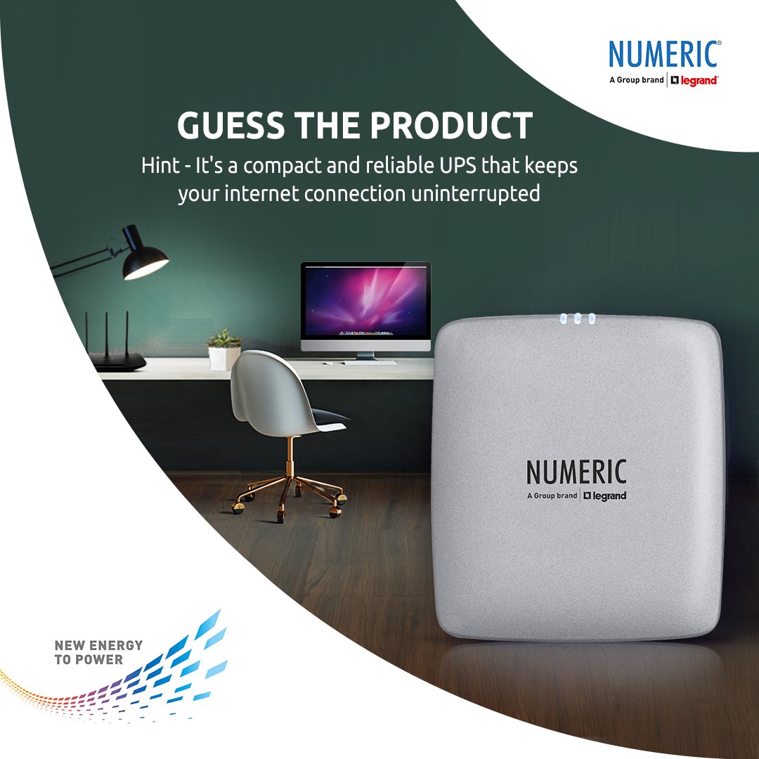 Ready for a challenge? 🧐 
Guess which product we are talking about based on the hint! It's the ultimate solution for keeping your internet connection uninterrupted and reliable. 
Drop your guesses in the comments below!

#NumericUPS #NewEnergyToPower #GuessTheProduct #Challenge