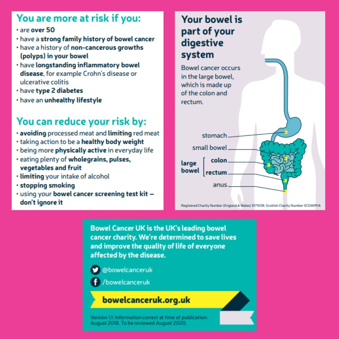 Bowel cancer is treatable and curable especially if diagnosed early. Make sure you know what to look out for. @BowelCancerUK