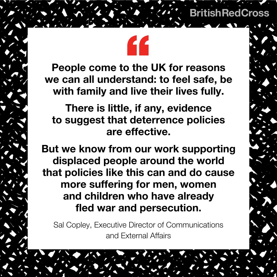 We know many people seeking safety in the UK will be distressed by the news  and how it might affect them. 

The UK needs an efficient, supportive and more compassionate asylum system that makes decisions on people’s claims quickly and correctly. ⬇️