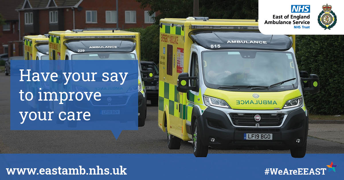 Recently used our emergency service? We need your feedback 👇 Telling us how we did helps improve our care to you. eastamb.nhs.uk/tell-us-what-y…