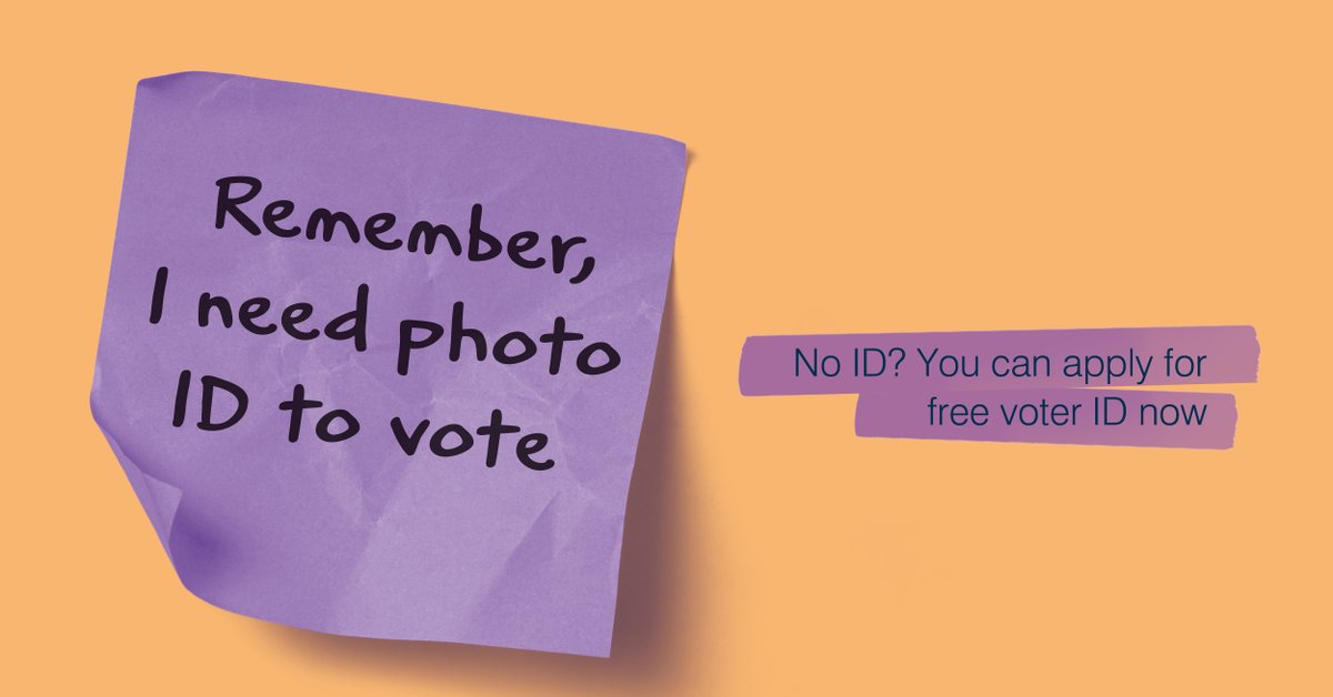 Local elections for Surrey’s local councillors and the Police and Crime Commissioner are on Thursday 2 May. You need photo ID to vote at a polling station. Find out what ID is accepted and apply for free voter ID if you need to ⬇️ electoralcommission.org.uk/i-am-a/voter/v…