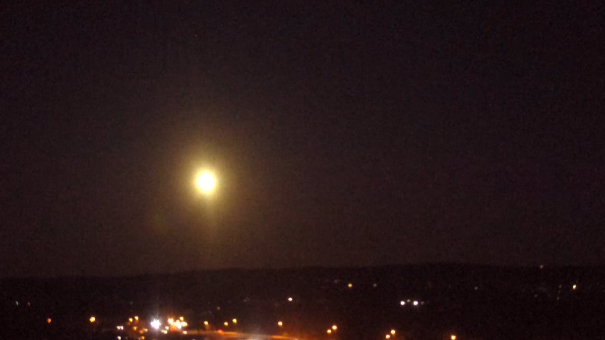 Good Tuesday morning! Check out the nearly FULL 'pink moon' this morning in Worcester #WCVB