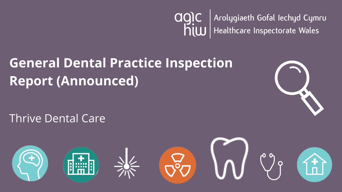 🦷 Check out our latest report for Thrive Dental Care 🔗 hiw.org.uk/thrive-dental-… #HIW #DrivingImprovement #CheckingHealthcare #Cwmbran