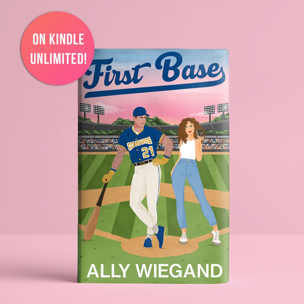 OUT NOW! ⚾ 'First Base' by @ally_wiegand is here! Fans of #SarahAdams and #LizTomforde will LOVE this swoony #fakedating #baseball romance 💙 Start reading now with #KindleUnlimited: geni.us/FirstBase