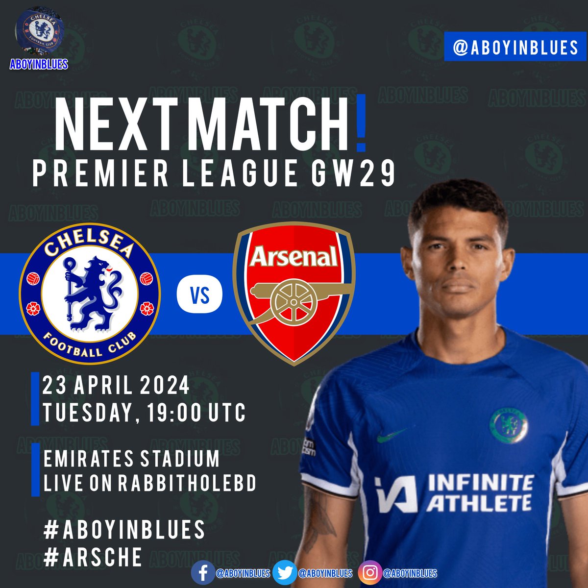 Next Match, Chelsea FC 🆚 Arsenal FC.

Chelsea's next match will be against Arsenal FC at Emirates Stadium.
COME ON CHELSEA ! 

#CFC #chelsea #chelseafc #cfc #cfcfamily #cfcindo #chelseafans #londonisblue #chelseafootballclub #arsche #chears